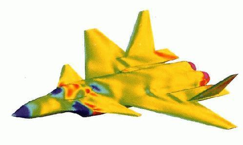 這是公開媒體透露的一張?jiān)缙跉鈩?dòng)加熱計(jì)算模擬圖(來(lái)源：一航集團(tuán)主辦的《國(guó)際航空》雜志)