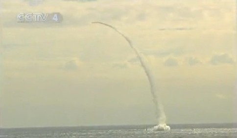 東海艦隊(duì)某潛艇支隊(duì)實(shí)彈攻防演練。圖片來源：CCTV視頻截圖