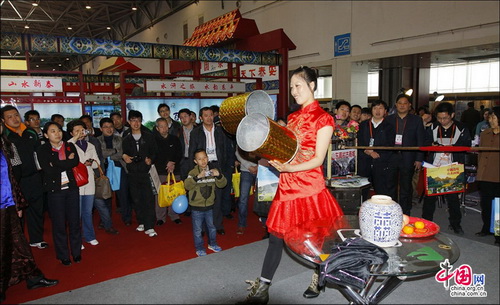 中國國內旅交會：周村古商城亮點紛呈 搶人眼球 張紅霞 攝