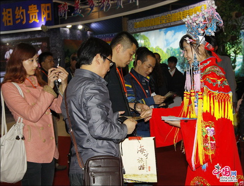 中國國內旅交會：周村古商城亮點紛呈 搶人眼球 張紅霞 攝